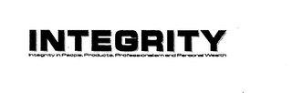 INTEGRITY INTEGRITY IN PEOPLE, PRODUCTS, PROFESSIONALISM AND PERSONAL WEALTH logo