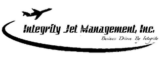 INTEGRITY JET MANAGEMENT, INC. BUSINESS DRIVEN BY INTEGRITY logo