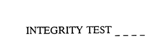 INTEGRITY TEST logo