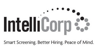 INTELLICORP SMART SCREENING. BETTER HIRING. PEACE OF MIND. logo