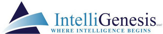 INTELLIGENESIS LLC WHERE INTELLIGENCE BEGINS logo