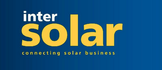 INTER SOLAR CONNECTING SOLAR BUSINESS logo