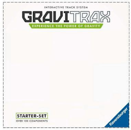 INTERACTIVE TRACK SYSTEM GRAVITRAX EXPERIENCE THE POWER OF GRAVITY STARTER-SET OVER 100 COMPONENTS RAVENSBURGER logo