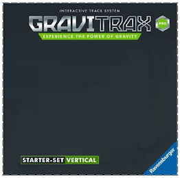INTERACTIVE TRACK SYSTEM GRAVITRAX PRO EXPERIENCE THE POWER OF GRAVITY STARTER-SET VERTICAL RAVENSBURGER logo
