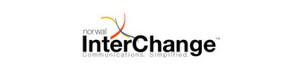 INTERCHANGE NORWAL COMMUNICATIONS. SIMPLIFIED. logo