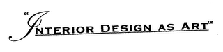 INTERIOR DESIGN AS ART logo