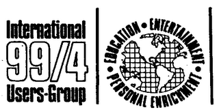 INTERNATIONAL 99/4 USERS-GROUP / EDUCATION ENTERTAINMENT PERSONAL ENRICHMENT logo