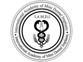 INTERNATIONAL ACADEMY OF MINI DENTAL IMPLANTS · INTERNATIONAL ACADEMY OF MINI DENTAL IMPLANTS · I.A.M.D.I. logo