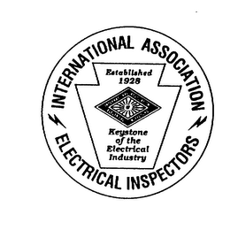 INTERNATIONAL ASSOCIATION ELECTRICAL INSPECTORS ESTABLISHED 1928 KEYSTONE OF THE ELECTRICAL INDUSTRY logo