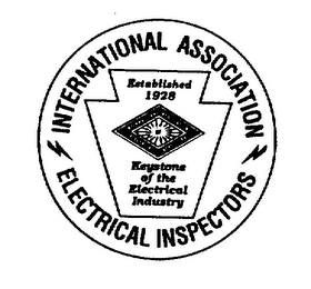 INTERNATIONAL ASSOCIATION ELECTRICAL INSPECTORS ESTABLISHED 1928 KEYSTONE OF THE ELECTRICAL INDUSTRY logo