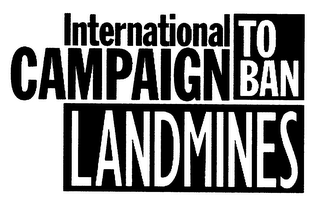INTERNATIONAL CAMPAIGN TO BAN LANDMINES logo