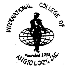 INTERNATIONAL COLLEGE OF ANGIOLOGY, INC. FOUNDED 1958 logo