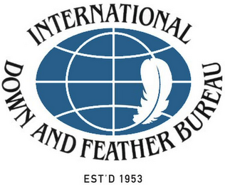 INTERNATIONAL DOWN AND FEATHER BUREAU EST'D 1953 logo