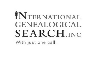 INTERNATIONAL GENEALOGICAL SEARCH.INC WITH JUST ONE CALL. logo