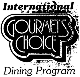 INTERNATIONAL GOURMETS CHOICE DINING PROGRAM logo