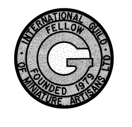 INTERNATIONAL GUILD OF MINIATURE ATRISANS LTD FELLOW FOUNDED 1979 G logo
