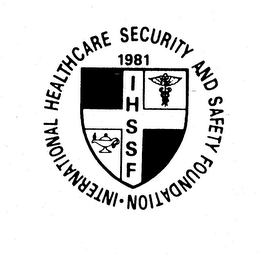 INTERNATIONAL HEALTHCARE SECURITY AND SAFETY FOUNDATION IHSSF 1981 logo