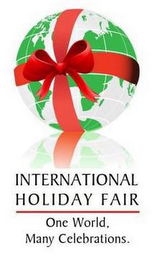 INTERNATIONAL HOLIDAY FAIR ONE WORLD, MANY CELEBRATIONS. logo