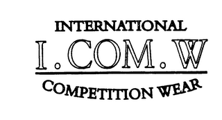 INTERNATIONAL I.COM.W COMPETITION WEAR logo