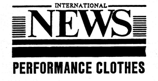 INTERNATIONAL NEWS PERFORMANCE CLOTHES logo