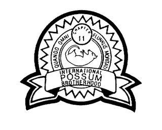 INTERNATIONAL POSSUM BROTHERHOOD CHAPTER 11 QUANDO OMNI FLUNKUS MORITATI logo