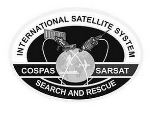 INTERNATIONAL SATELLITE SYSTEM COSPAS SARSAT SEARCH AND RESCUE logo