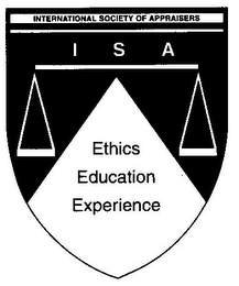 INTERNATIONAL SOCIETY OF APPRAISERS ISA ETHICS EDUCATION EXPERIENCE logo