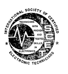 INTERNATIONAL SOCIETY OF CERTIFIED ELECTRONIC TECHNICIANS TECHNICIANS WITH PROVEN AND TESTED SKILLS IN ELECTRONICS ISCET logo