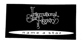 INTERNATIONAL STAR REGISTRY NAME A STAR logo