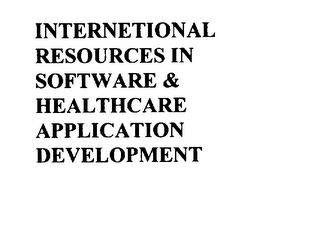 INTERNETIONAL RESOURCES IN SOFTWARE & HEALTHCARE APPLICATION DEVELOPMENT logo
