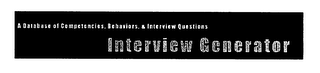 INTERVIEW GENERATOR A DATABASE OF COMPETENCIES, BEHAVIORS, & INTERVIEW QUESTIONS logo