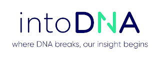 INTODNA WHERE DNA BREAKS, OUR INSIGHT BEGINS logo