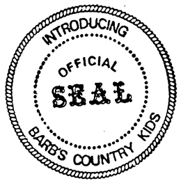 INTRODUCING OFFICIAL SEAL BARB'S COUNTRY KIDS logo