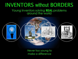 INVENTORS WITHOUT BORDERS YOUNG INVENTORS SOLVING REAL PROBLEMS AROUND THE WORLD NEVER TOO YOUNG TO MAKE A DIFFERENCE logo