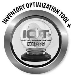 INVENTORY OPTIMIZATION TOOL + IOT+ INVENTORY OPTIMIZATION TOOL AUTO VALUE BUMPER TO BUMPER logo