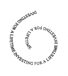 INVESTING FOR A LIFETIME INVESTING FOR A LIFETIME INVESTING FOR A LIFETIME logo