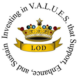 INVESTING IN V.A.L.U.E.S. THAT SUPPORT,ENHANCE, AND SUSTAIN LOD logo