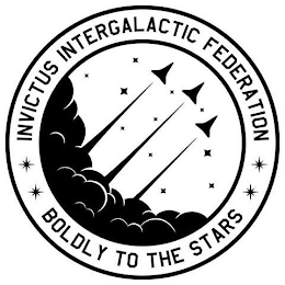 INVICTUS INTERGALACTIC FEDERATION BOLDLY TO THE STARS logo
