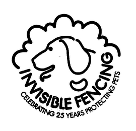 INVISIBLE FENCING CELEBRATING 25 YEARS PROTECTING PETS logo