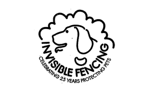 INVISIBLE FENCING CELEBRATING 25 YEARS PROTECTING PETS logo