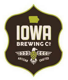 IOWA BREWING CO ARTISAN CRAFTED logo