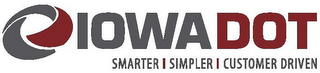 IOWA DOT SMARTER | SIMPLER | CUSTOMER DRIVEN logo