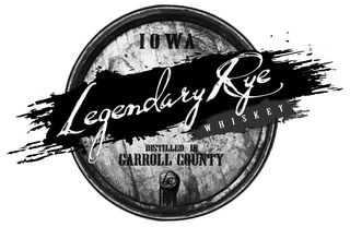 IOWA LEGENDARY RYE WHISKEY DISTILLED IN CARROLL COUNTY LR logo