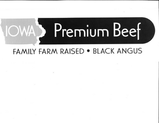 IOWA PREMIUM BEEF FAMILY FARM RAISED · BLACK ANGUS logo