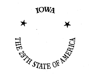 IOWA THE 29TH STATE OF AMERICA logo