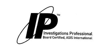 IP INVESTIGATIONS PROFESSIONAL BOARD CERTIFIED, ASIS INTERNATIONAL logo