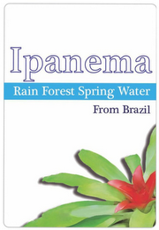 IPANEMA RAIN FOREST SPRING WATER FROM BRAZIL logo