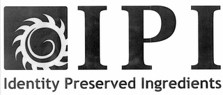 IPI IDENTITY PRESERVED INGREDIENTS logo