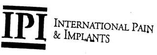IPI INTERNATIONAL PAIN & IMPLANTS logo