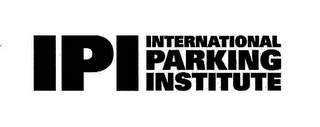 IPI INTERNATIONAL PARKING INSTITUTE logo
